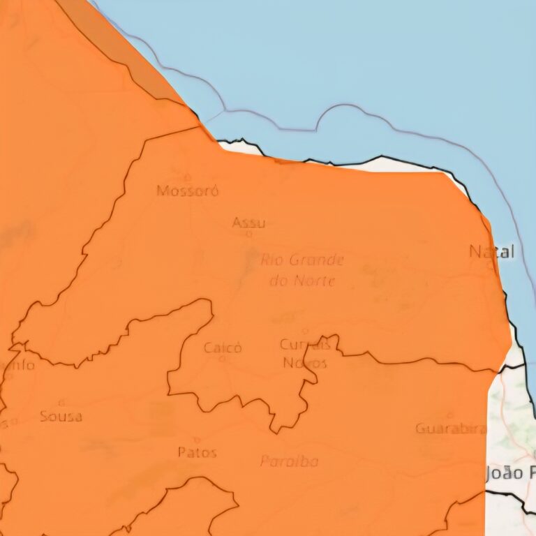 INMET emite alerta de perigo para chuvas intensas em Natal e outras regiões do Rio Grande do Norte